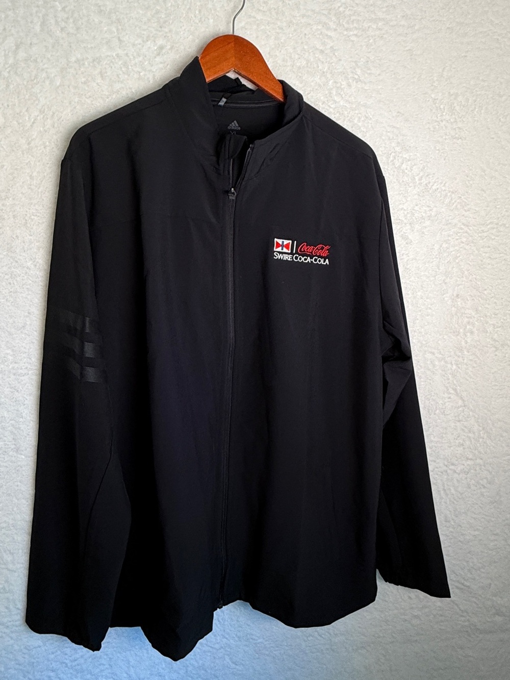Adidas Golf Rain Jacket XL Black Swire Coca Cola NWT Mens XL zip jacket